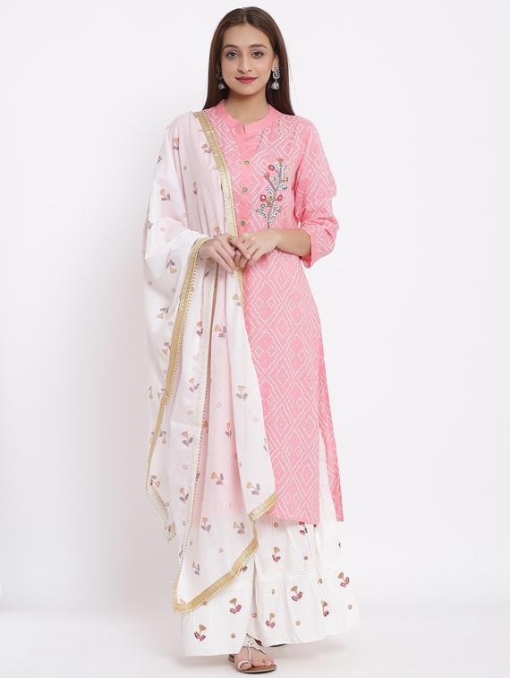 printed kurta sharara set - 17557574 - Zoom Image - 1