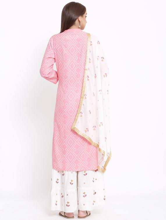 printed kurta sharara set - 17557574 - Zoom Image - 4