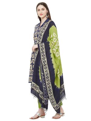 batik print unstitched suit - 17557587 - Standard Image - 2