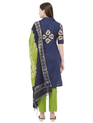 batik print unstitched suit - 17557587 - Standard Image - 3
