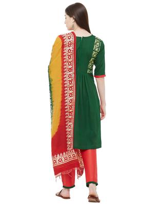 batik print unstitched suit - 17557588 - Standard Image - 3