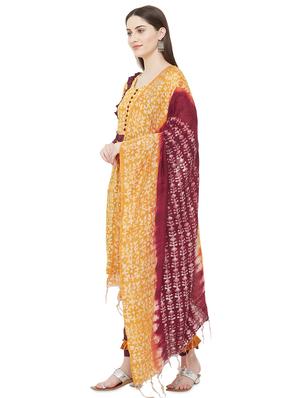batik print unstitched suit - 17557589 - Standard Image - 2