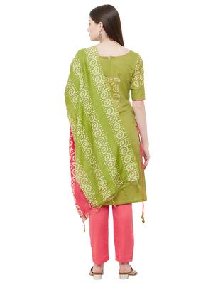 batik print unstitched suit - 17557590 - Standard Image - 3