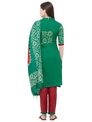 batik print unstitched suit - 17557591 - Standard Image - 3