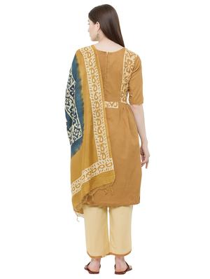 batik print unstitched suit - 17557592 - Standard Image - 3