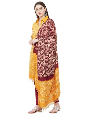 batik print unstitched suit - 17557593 - Standard Image - 2