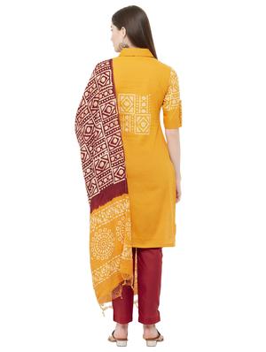 batik print unstitched suit - 17557593 - Standard Image - 3