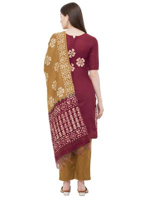 batik print unstitched suit - 17557594 - Standard Image - 3