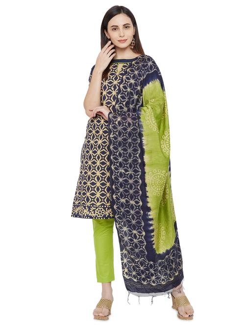 batik print unstitched suit - 17557596 - Standard Image - 1