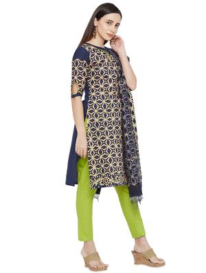 batik print unstitched suit - 17557596 - Standard Image - 2