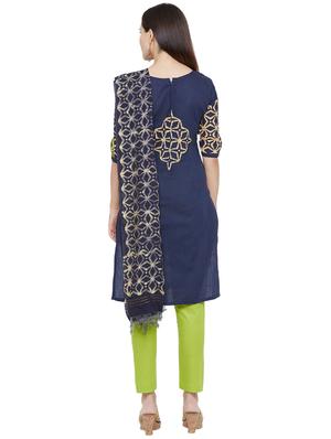 batik print unstitched suit - 17557596 - Standard Image - 3