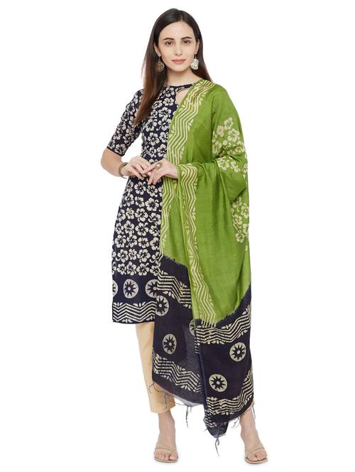 batik print unstitched suit - 17557598 - Standard Image - 1