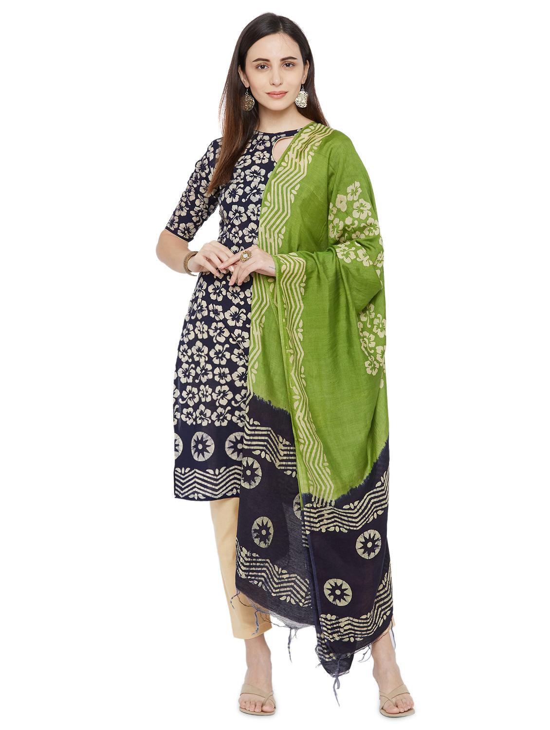 batik print unstitched suit - 17557598 - Zoom Image - 1