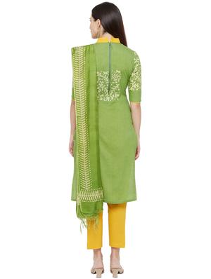 batik print unstitched suit - 17557599 - Standard Image - 3