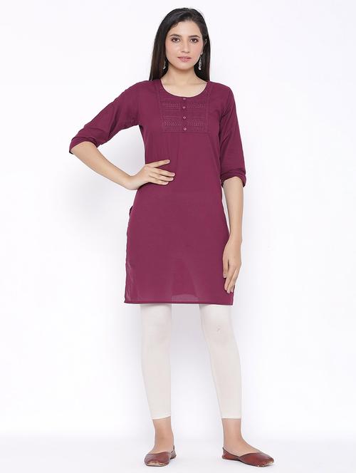 tonal embroidered straight kurta - 17557713 - Standard Image - 1