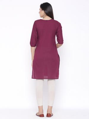 tonal embroidered straight kurta - 17557713 - Standard Image - 3