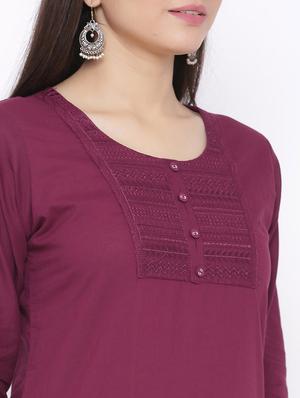 tonal embroidered straight kurta - 17557713 - Standard Image - 4