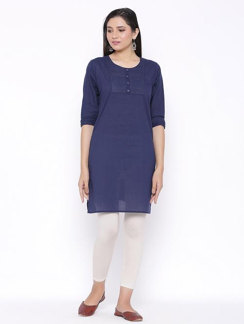 tonal embroidered straight kurta - 17557715 - Standard Image - 1