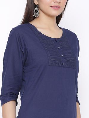 tonal embroidered straight kurta - 17557715 - Standard Image - 4