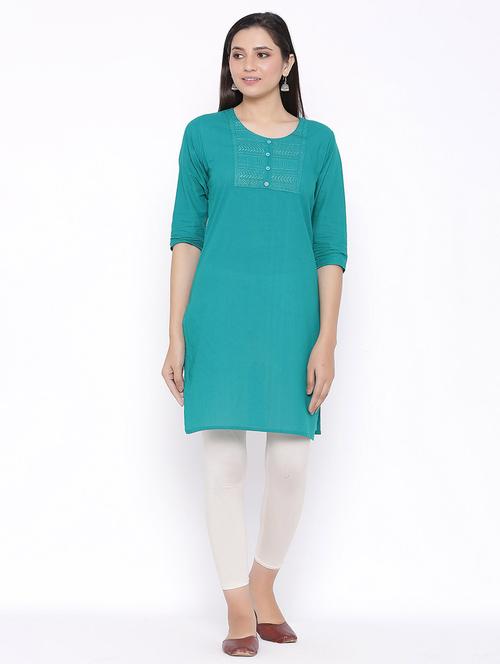 tonal embroidered straight kurta - 17557719 - Standard Image - 1
