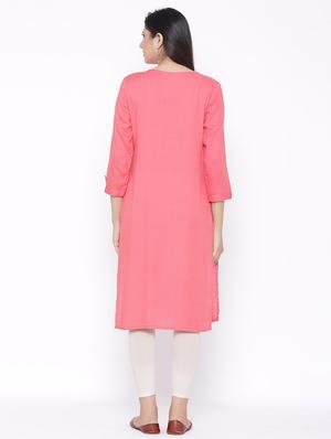 tonal embroidered straight kurta - 17557726 - Standard Image - 3