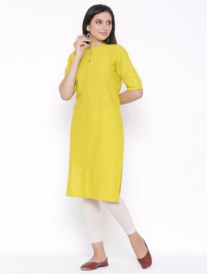 solid straight kurta - 17557731 - Standard Image - 2