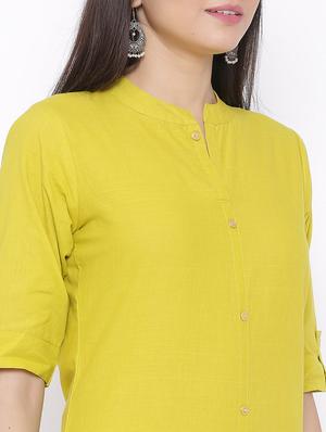 solid straight kurta - 17557731 - Standard Image - 4