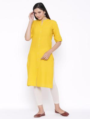 solid straight kurta - 17557733 - Standard Image - 2