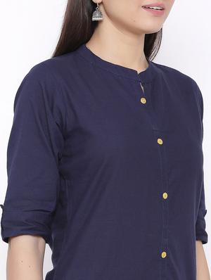 solid straight kurta - 17557734 - Standard Image - 4