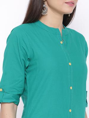 solid straight kurta - 17557735 - Standard Image - 4