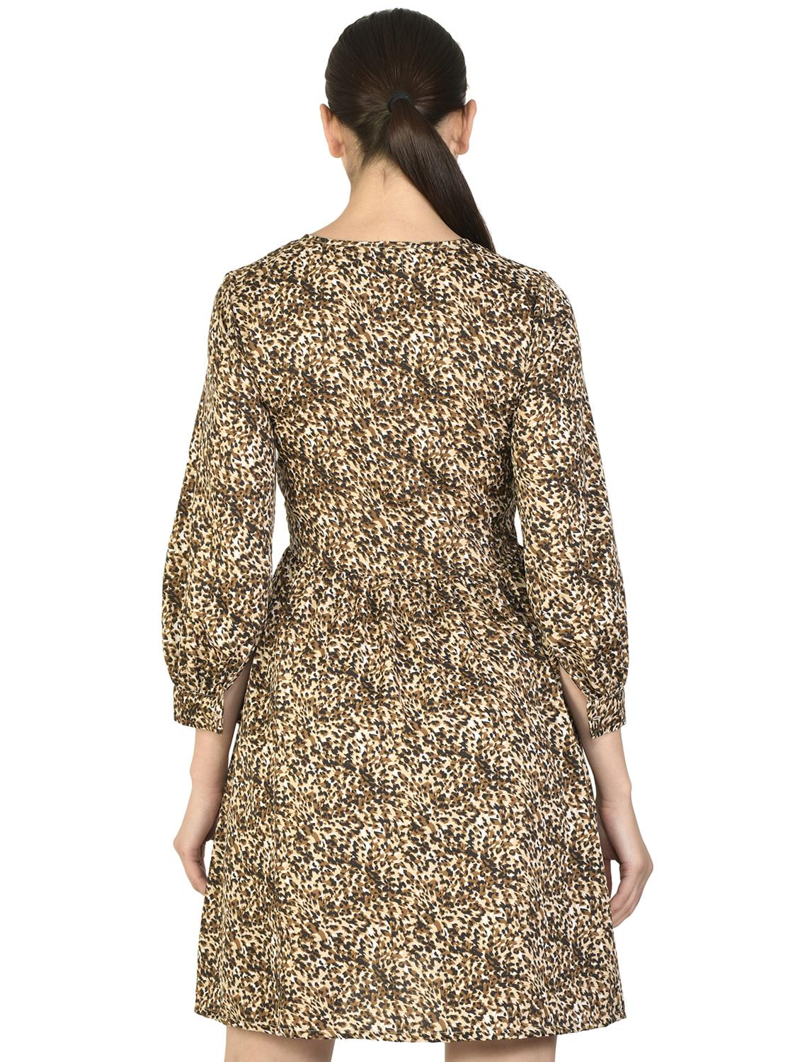 round neck animal a-line dress - 17557742 - Zoom Image - 3