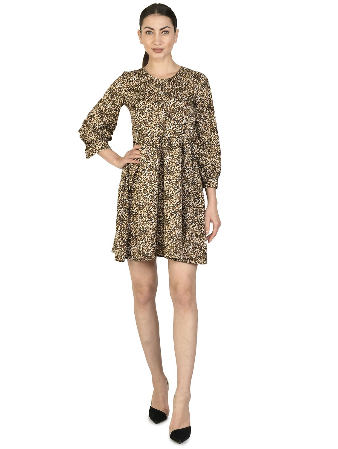 round neck animal a-line dress - 17557742 - Zoom Image - 4