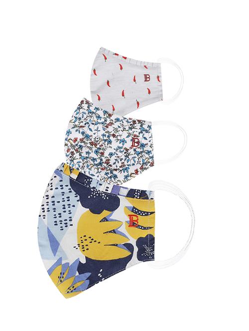 multi colored cotton anti-pollution men mask (pack of 3) - 17558092 - Standard Image - 1