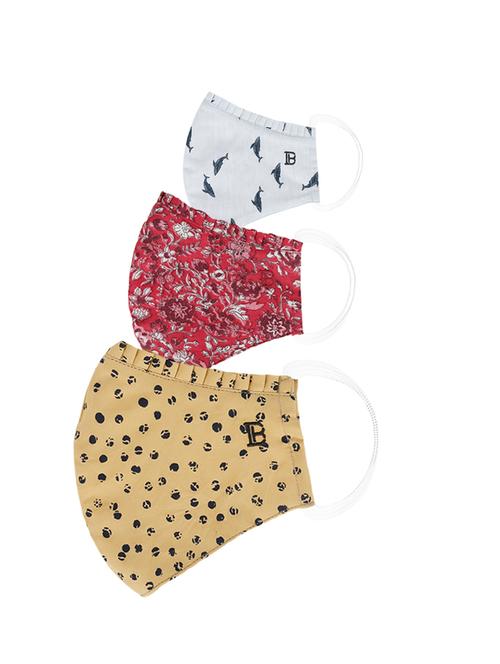 multi colored cotton anti-pollution men mask (pack of 3) - 17558093 - Standard Image - 1
