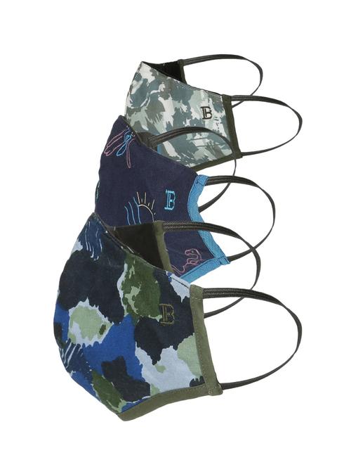 multi colored cotton anti-pollution men mask (pack of 3) - 17558105 - Standard Image - 1