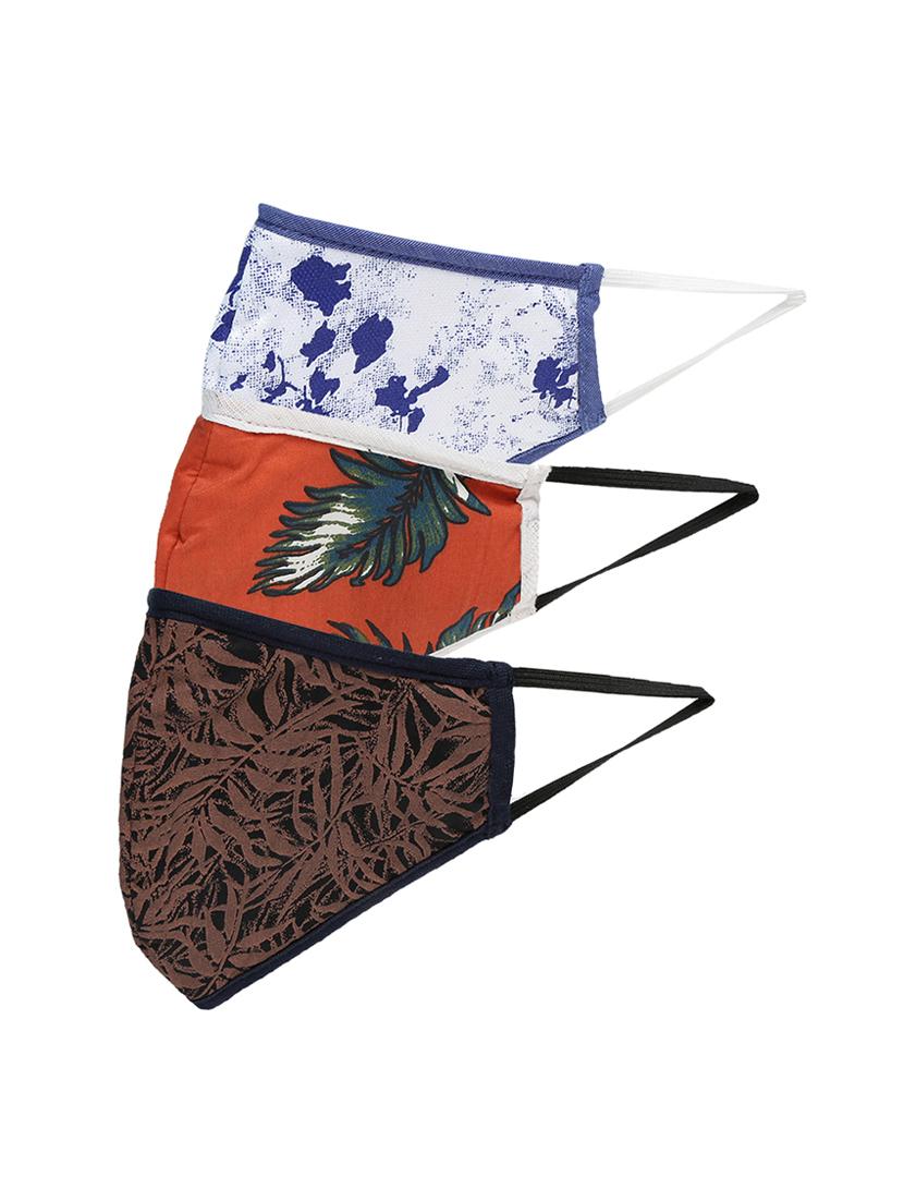 multi colored cotton anti-pollution men mask (pack of 3) - 17558114 - Zoom Image - 1