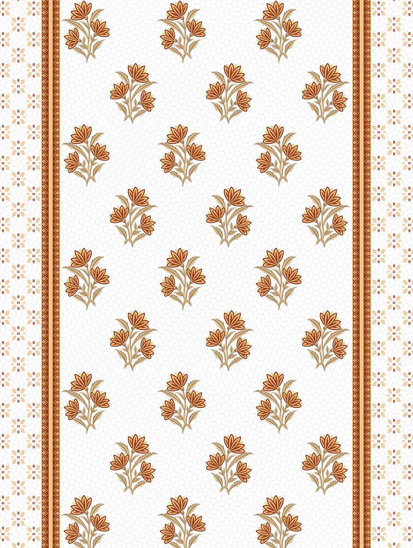 barcelona double bedsheet set super king size 250 tc cotton orange colour - 17558127 - Zoom Image - 4