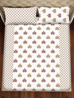 barcelona double bedsheet set super king size 250 tc cotton multi colour - 17558131 - Standard Image - 3