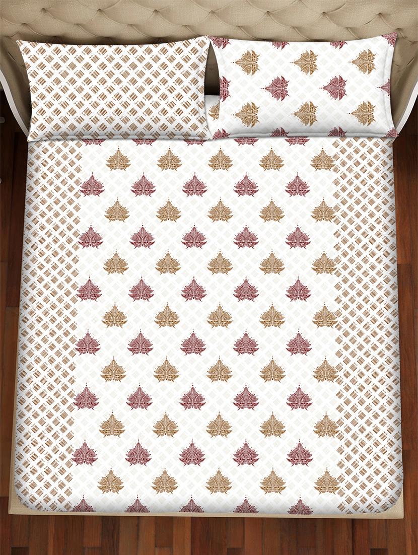 barcelona double bedsheet set super king size 250 tc cotton multi colour - 17558131 - Zoom Image - 3
