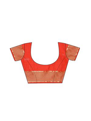 jacquard kanjivaram saree with blouse - 17558152 - Standard Image - 3