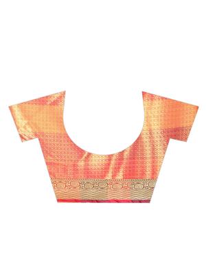 jacquard kanjivaram saree with blouse - 17558155 - Standard Image - 4