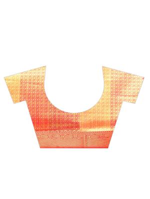 jacquard kanjivaram saree with blouse - 17558156 - Standard Image - 4