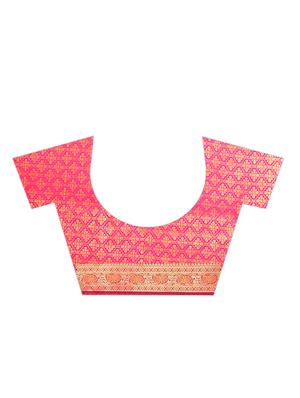 jacquard kanjivaram saree with blouse - 17558160 - Standard Image - 4