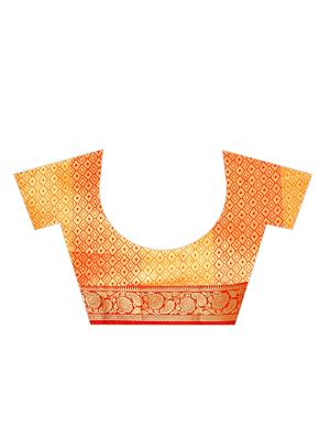jacquard kanjivaram saree with blouse - 17558165 - Standard Image - 4