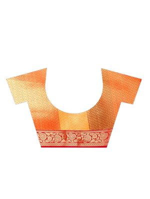 jacquard kanjivaram saree with blouse - 17558167 - Standard Image - 4