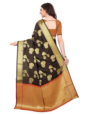 jacquard kanjivaram saree with blouse - 17558169 - Standard Image - 2