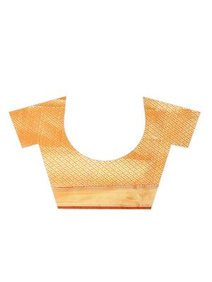 jacquard kanjivaram saree with blouse - 17558170 - Standard Image - 4