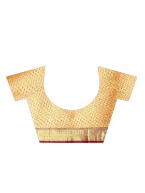 jacquard kanjivaram saree with blouse - 17558171 - Standard Image - 4