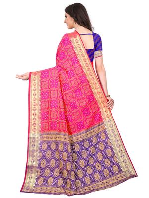 jacquard kanjivaram saree with blouse - 17558172 - Standard Image - 2