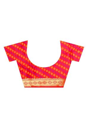 jacquard kanjivaram saree with blouse - 17558175 - Standard Image - 4